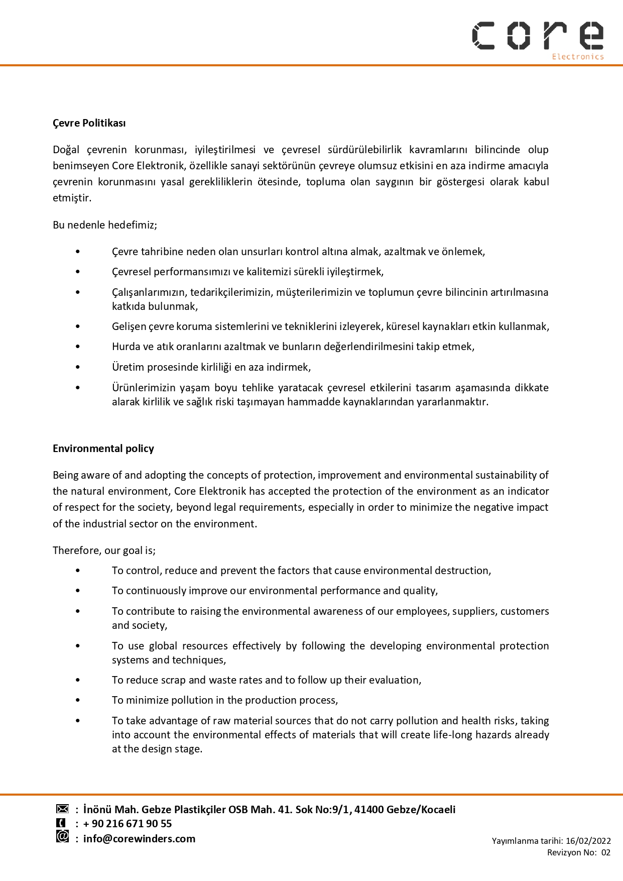 Environmental Policy