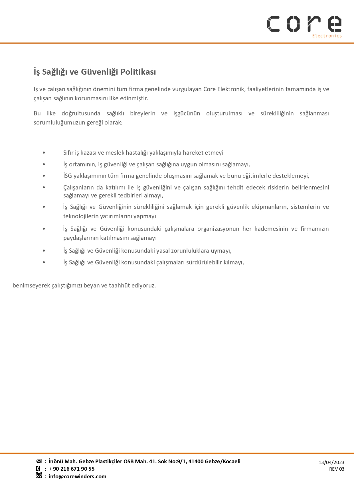 Occupational Health & Safety
